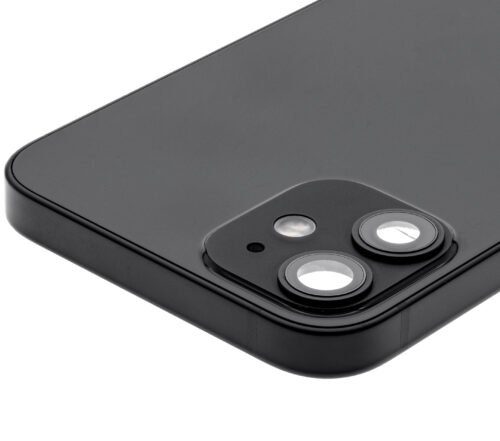 Back Housing W/ Small Parts For iPhone 12 Mini (EU / Global Version) (Used OEM Pull: Grade C) (Black) – Image 7