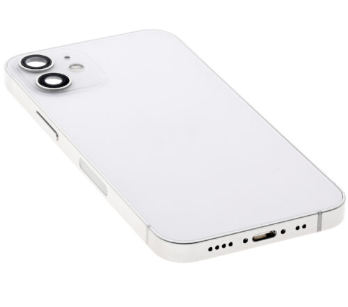 Back Housing W/ Small Parts For iPhone 12 Mini (US Version) (Used OEM Pull: Grade B) (White) – Image 5