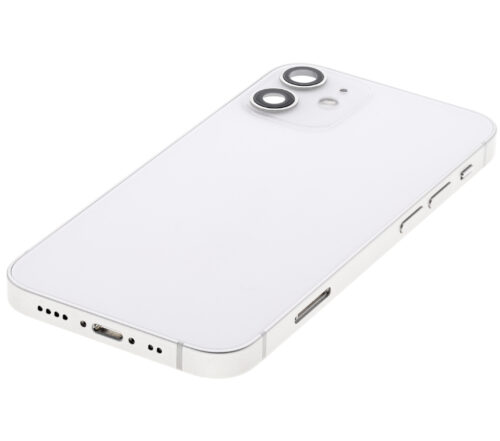 Back Housing W/ Small Parts For iPhone 12 Mini (US Version) (Used OEM Pull: Grade B) (White) – Image 6