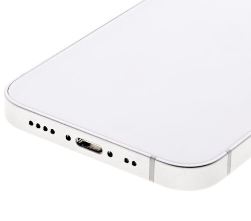 Back Housing W/ Small Parts For iPhone 12 Mini (US Version) (Used OEM Pull: Grade B) (White) – Image 7