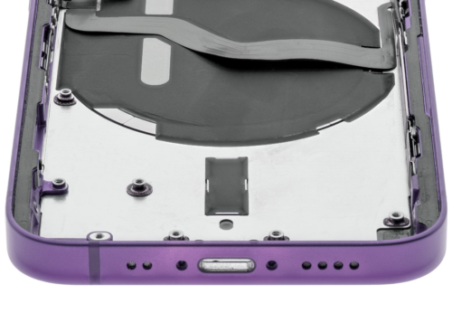 Back Housing W/ Small Parts For iPhone 12 Mini (US Version) (Used OEM Pull: Grade C) (Purple) – Image 4