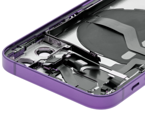 Back Housing W/ Small Parts For iPhone 12 Mini (US Version) (Used OEM Pull: Grade C) (Purple) – Image 3