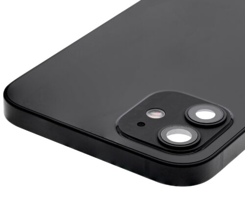 Coque arrière avec petites pièces pour iPhone 12 (version US) (Pièce d'origine d'occasion: Grade B) (Noir) – Image 8