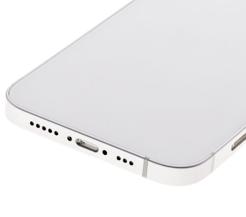 Back Housing W/ Small Parts For iPhone 12 (US Version) (Used OEM Pull: Grade C) (White) – Image 7