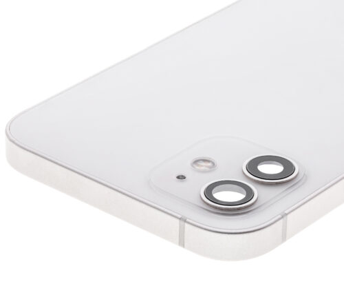 Back Housing W/ Small Parts For iPhone 12 (US Version) (Used OEM Pull: Grade C) (White) – Image 8