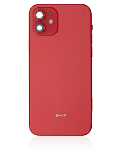 Back Housing W/ Small Parts For iPhone 12 (EU / Global Version) (Used OEM Pull: Grade A) (Red) – Image 3