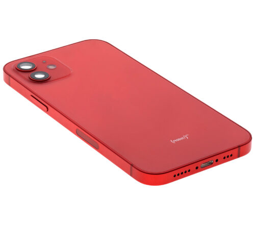 Back Housing W/ Small Parts For iPhone 12 (EU / Global Version) (Used OEM Pull: Grade A) (Red) – Image 5