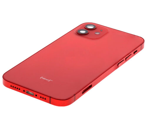 Back Housing W/ Small Parts For iPhone 12 (EU / Global Version) (Used OEM Pull: Grade A) (Red) – Image 6