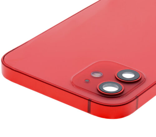 Back Housing W/ Small Parts For iPhone 12 (EU / Global Version) (Used OEM Pull: Grade A) (Red) – Image 7