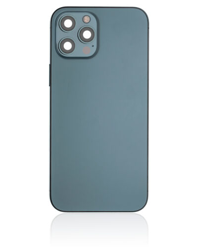 Coque arrière avec petites pièces pour iPhone 12 Pro Max (version UE/globale) (pièce d'origine d'occasion : grade B) (bleu Pacifique) – Image 3