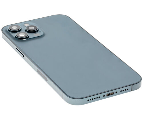 Coque arrière avec petites pièces pour iPhone 12 Pro Max (version UE/globale) (pièce d'origine d'occasion : grade B) (bleu Pacifique) – Image 5