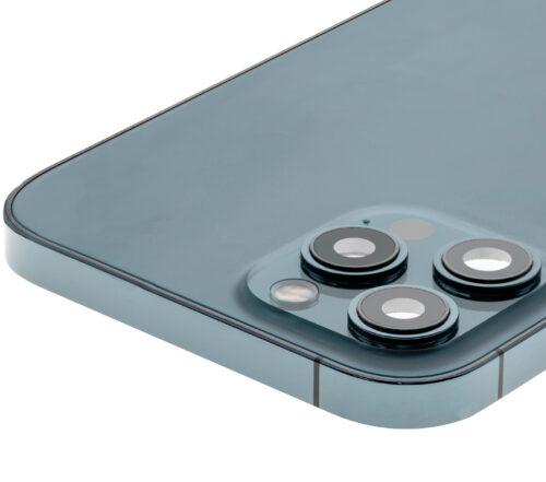 Coque arrière avec petites pièces pour iPhone 12 Pro Max (version UE/globale) (pièce d'origine d'occasion : grade B) (bleu Pacifique) – Image 8