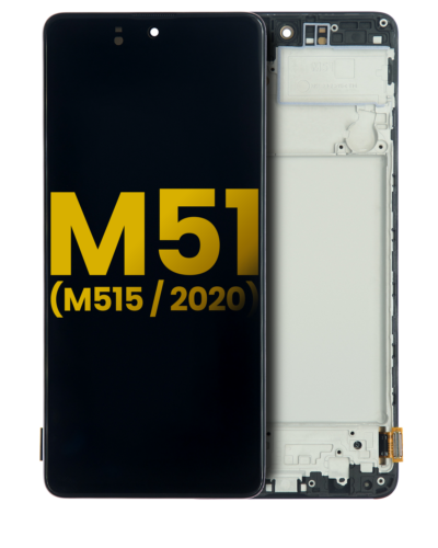 Écran OLED avec cadre pour Samsung Galaxy M51 (M515 / 2020) (Remis à neuf) (Toutes les couleurs)