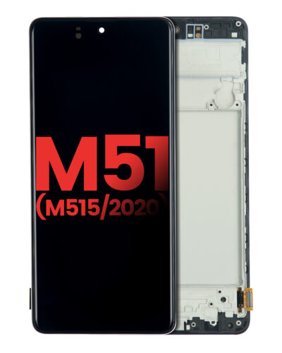 OLED Assembly With Frame For Samsung Galaxy M51 (M515 / 2020) (Aftermarket Plus) (Celestial Black) – Image 3