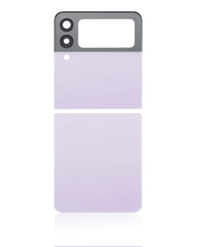 Top & Bottom Back Cover Glass With Camera Lens For Samsung Galaxy Z Flip 3 5G (Aftermarket Plus) (Lavender) – Image 3