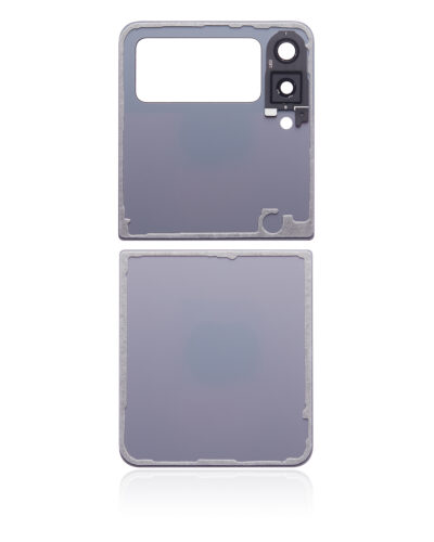 Top & Bottom Back Cover Glass With Camera Lens For Samsung Galaxy Z Flip 3 5G (Aftermarket Plus) (Lavender) – Image 4