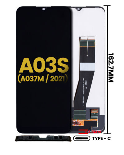 LCD Assembly Without Frame For Samsung Galaxy A03s (A037F / A037G / 2021) (Single Sim) (Type C Frame) (Refurbished) (All Colors)