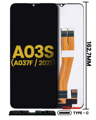 LCD Assembly Without Frame For Samsung Galaxy A03s (A037F / 2021) (Dual Sim) (Type C Frame) (Refurbished) (All Colors)