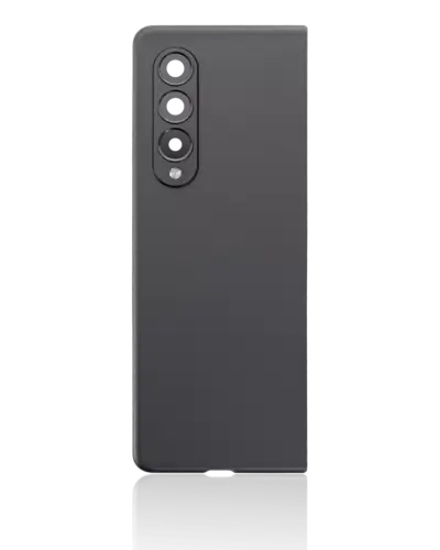 Back Cover Glass With Camera Lens For Samsung Galaxy Z Fold 3 5G (Aftermarket Plus) (Phantom Black) – Image 3
