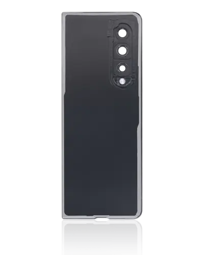 Back Cover Glass With Camera Lens For Samsung Galaxy Z Fold 3 5G (Aftermarket Plus) (Phantom Black) – Image 4