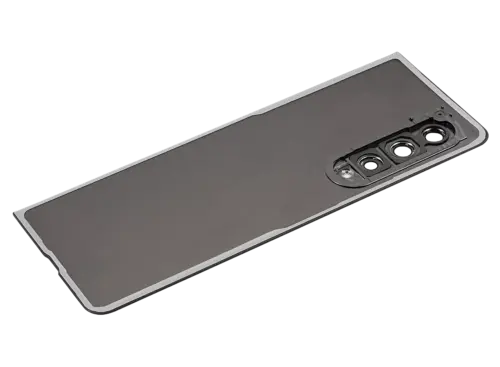 Back Cover Glass With Camera Lens For Samsung Galaxy Z Fold 3 5G (Aftermarket Plus) (Phantom Black) – Image 6