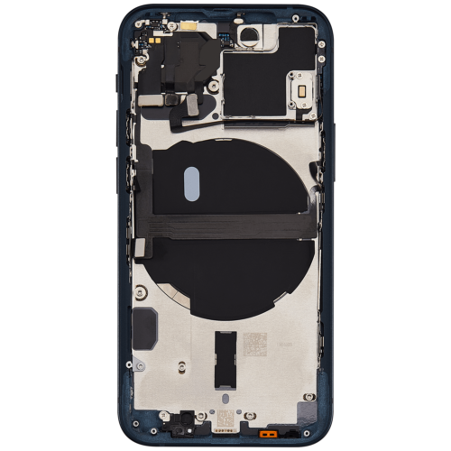 Back Housing W/ Small Parts For iPhone 13 Mini (EU / Global Version) (Used OEM Pull: Grade C) (Midnight) – Image 4
