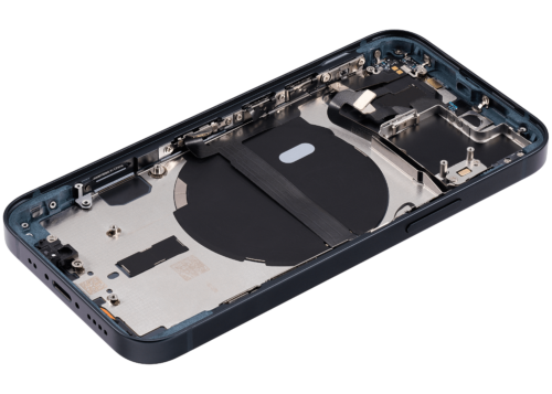 Back Housing W/ Small Parts For iPhone 13 Mini (EU / Global Version) (Used OEM Pull: Grade C) (Midnight) – Image 6