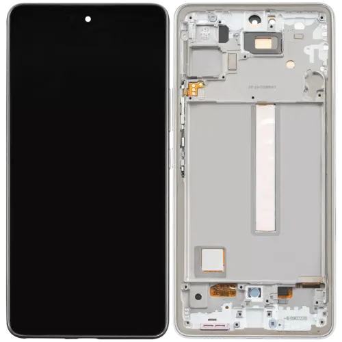 Bloc écran OLED avec cadre pour Samsung Galaxy A53 5G ( A536 / 2022) (6.36") (compatible qualité supérieure) (blanc) – Image 2