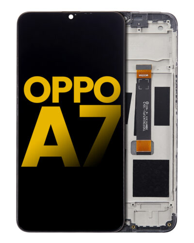 Écran LCD avec cadre pour OPPO A7 (reconditionné) (toutes couleurs)
