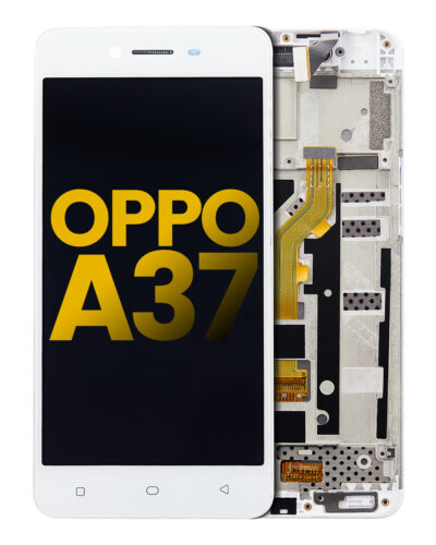 Écran LCD avec cadre pour OPPO A37 (reconditionné) (blanc) – Image 3