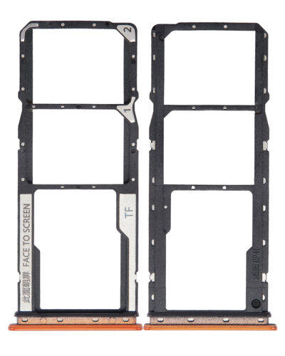 Dual Sim Card Tray For Xiaomi Redmi 9C / 9A (Orange) – Image 2