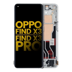 OLED Assembly With Frame For OPPO Find X3 / X3 Pro (Refurbished) (White)