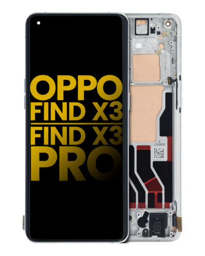 Bloc écran OLED avec cadre pour OPPO Find X3 / X3 Pro (reconditionné) (blanc) – Image 3