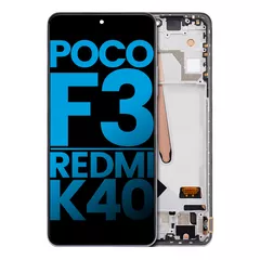 LCD Assembly With Frame For Xiaomi Poco F3 / Redmi K40 / Redmi K40 Pro (Aftermarket: Incell) (Arctic White)