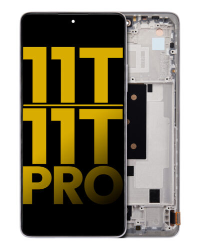 Bloc écran OLED avec cadre pour Xiaomi 11T / 11T Pro (reconditionné) (Moonlight White) – Image 3