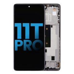 LCD Assembly With Frame For Xiaomi 11T Pro (Aftermarket: Incell) (Meteorite Gray)