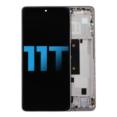 LCD Assembly With Frame For Xiaomi 11T (Aftermarket: Incell) (Moonlight White)