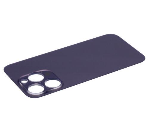 Verre arrière avec adhésif 3M pour iPhone 14 Pro (sans logo / grand trou pour la caméra) (violet foncé) – Image 5