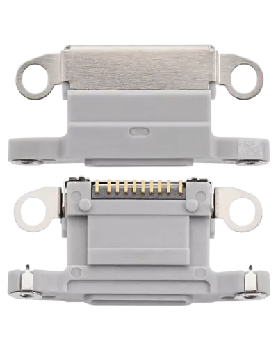Port de chargement uniquement pour iPhone 14 Pro / 14 Pro Max (Argent) (Lot de 10) – Image 2