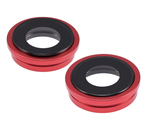 Back Camera Lens With Bracket & Bezel For iPhone 14 / 14 Plus (2 Piece Set) (Premium) (Red) – Image 4