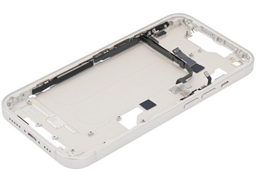 Boîtier intermédiaire avec petites pièces pour iPhone 14 (version US) (Pièce d'origine d'occasion : Grade B) (Starlight) – Image 6
