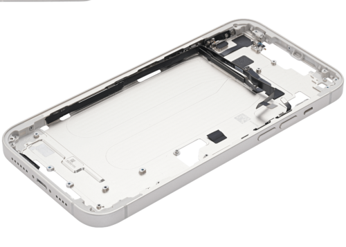 Boîtier intermédiaire avec petites pièces pour iPhone 14 Plus (version US) (Pièce d'origine d'occasion: Grade B) (lumière stellaire) – Image 6