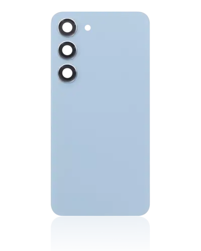 Cache arrière verre avec lentille de caméra pour Samsung Galaxy S23 5G (No Logo) (compatible qualité supérieure) (bleu) – Image 3