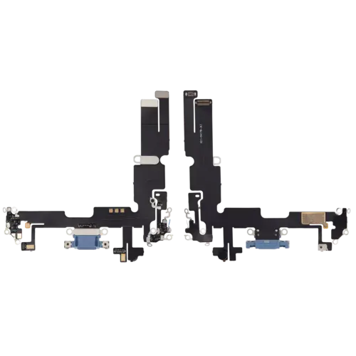 Charging Port Flex Cable For iPhone 14 Plus (Aftermarket Plus) (Blue) – Image 2