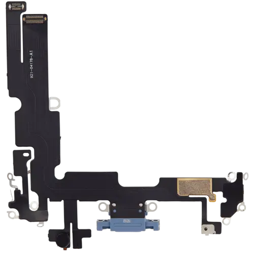 Charging Port Flex Cable For iPhone 14 Plus (Aftermarket Plus) (Blue) – Image 3