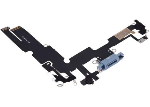 Charging Port Flex Cable For iPhone 14 Plus (Aftermarket Plus) (Blue) – Image 5