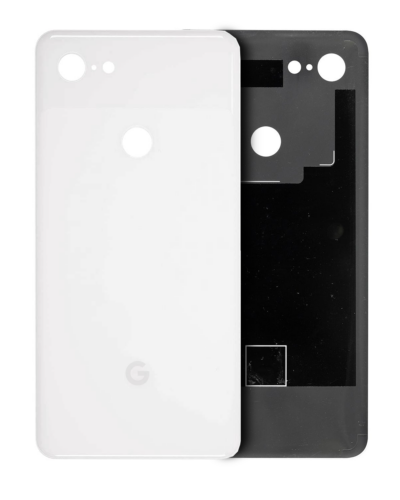 Coque arrière en verre pour Google Pixel 3 (Pièce d'origine constructeur) (Blanc transparent) – Image 2