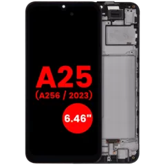 Bloc écran OLED avec cadre pour Samsung Galaxy A25 5G (A256 / 2023) (6.46")(compatible qualité supérieure) (toutes couleurs)