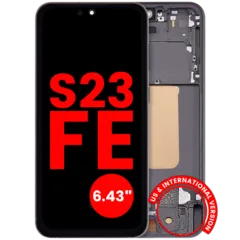 Bloc écran OLED avec cadre pour Samsung Galaxy S23 FE 5G (US & International Version)(6.43") (compatible qualité supérieure) (graphite)
