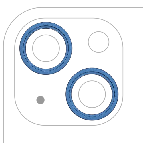 Caméra arrière cadre Ring Only pour iPhone 13 / 13 Mini (2 Piece Set) (bleu) (lot de 10)